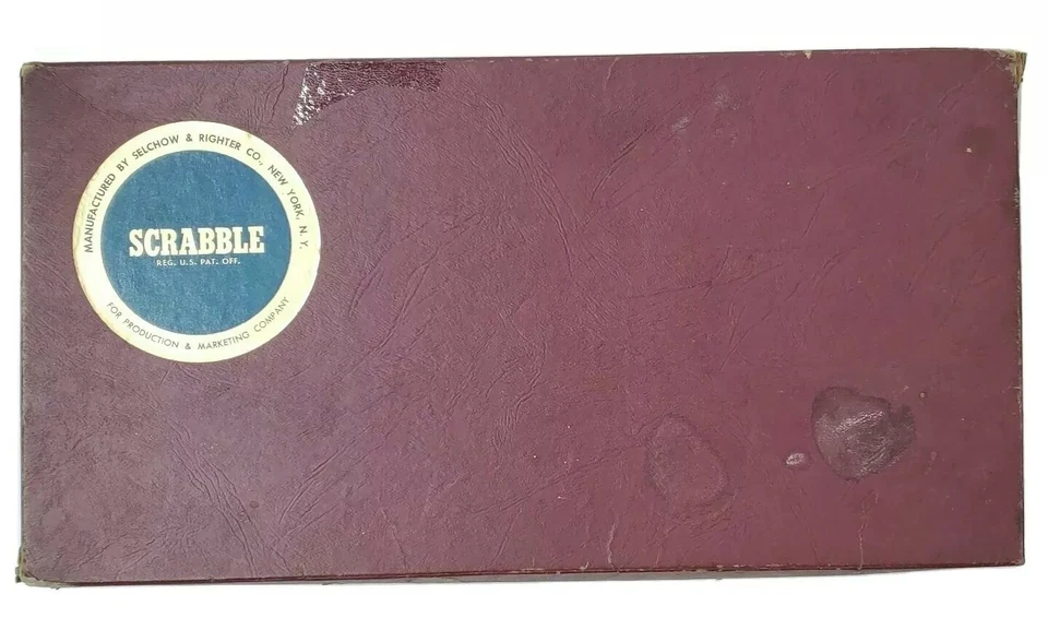 1953 Scrabble Game Replacement Original Incomplete 98 Tiles 3 Racks Board Box - Image 3 of 4