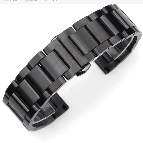 Correa de reloj de acero inoxidable grueso para hombre correa de metal macizo 18 20 21 22 23 24 26 mm - Imagen 15 de 19