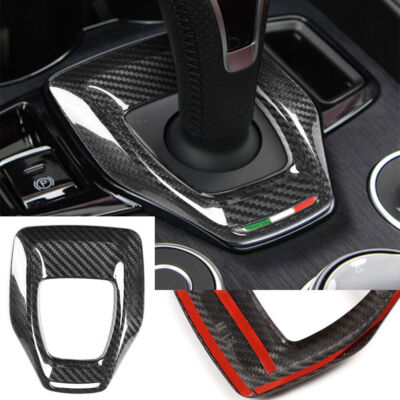 Real Carbon Fiber Gear Shift Panel Cover for Alfa Romeo Giulia / Stelvio 2020-22