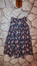 Vintage Laura Ashley Floral Print Button Front Cotton Midi Prairie Skirt Size 8