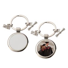 Sublimation Blank Keyring Heat Transfer Printed Keychain for DIY Enthusiasts