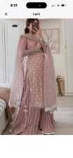 Indian Pakistani Lengha Sharara Dusty Pink