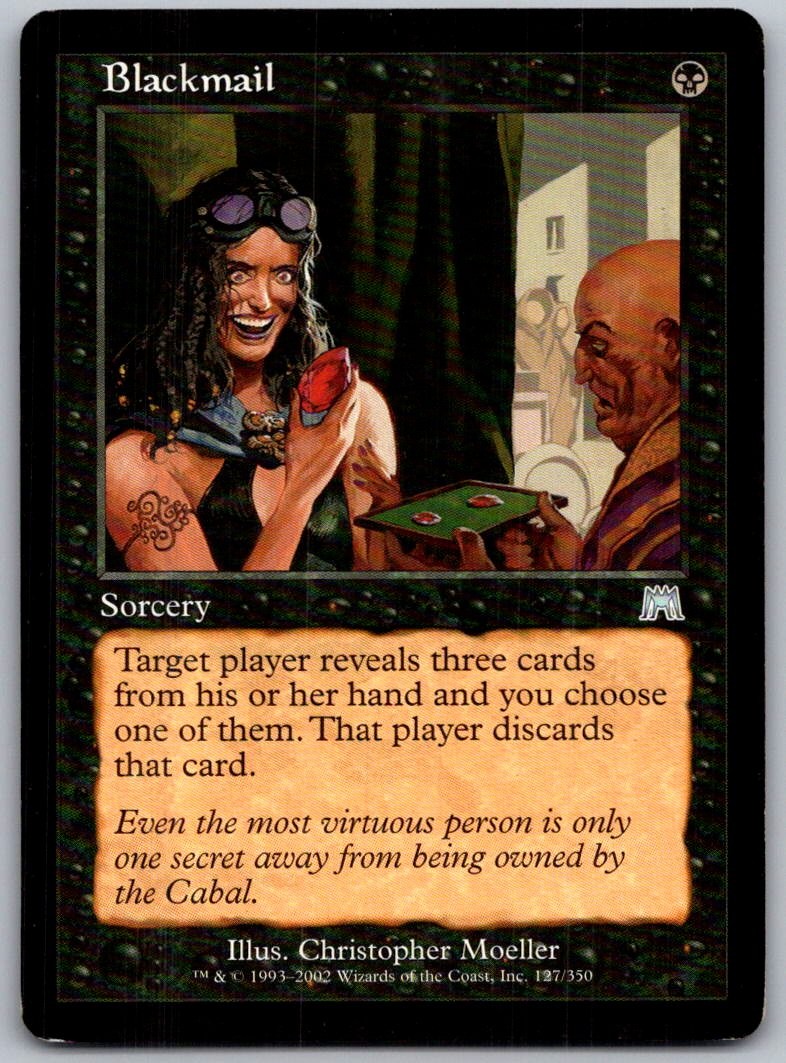 Blackmail 127 Uncommon Onslaught Magic: The Gathering Lightly Played
