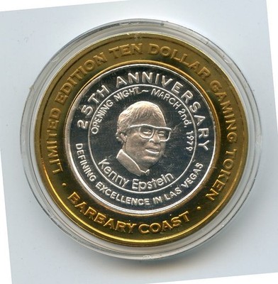 10.00 Silver Strike from the Barbary Coast Casino Las Vegas Nevada .999 Epstein