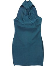 GUESS Womens Yasmine Crossover Sheath Dress, teal, L