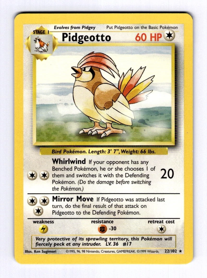 Pidgeotto Pokemon Card for sale | eBay