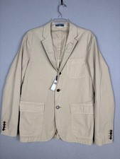 Polo Ralph Lauren Blazer Mens 42 Beige 3 Button Custom Fit Sport Coat Jacket