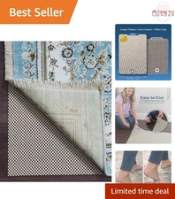 10x14 ft Rug Pad Non Slip Gripper for Hardwood Tile Floors Thick Cushion
