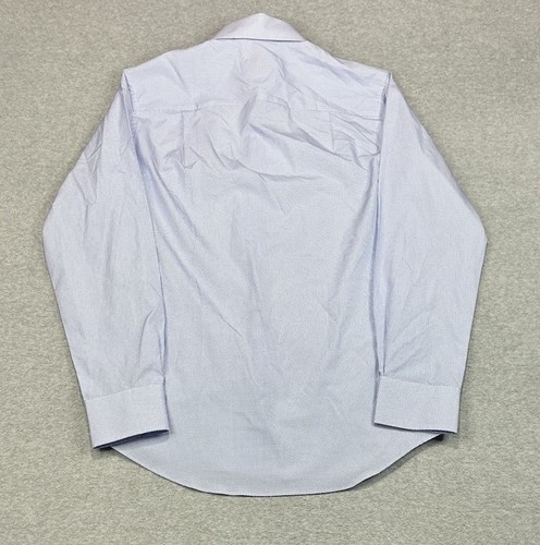 David Donahue Anzughemd Herren 15-32/33 blau/weiß geometrischer Besatz UVP 145 $ - Bild 6 von 9
