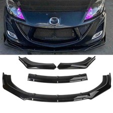 Fits For Mazda 3 Front Bumper Lip Chin Spoiler Splitter Body Set Glossy Black Fits For Mazda 3 Front Bumper Lip Chin Spoiler Splitter Body Set Glossy Black