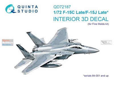 QTSQD72187 1:72 Quinta Studio 3D Decal - F-15C F-15J Eagle Late (FNM kit)