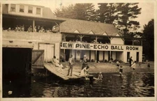 AMHERST NEW HAMPSHIRE NH Baboosic Lake Echo Ballroom RPPC Photo Postcard COPY