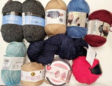 🧶Fil | 10 écheveaux | laine, lion, cœur rouge, cachemire, teint à la main et plus