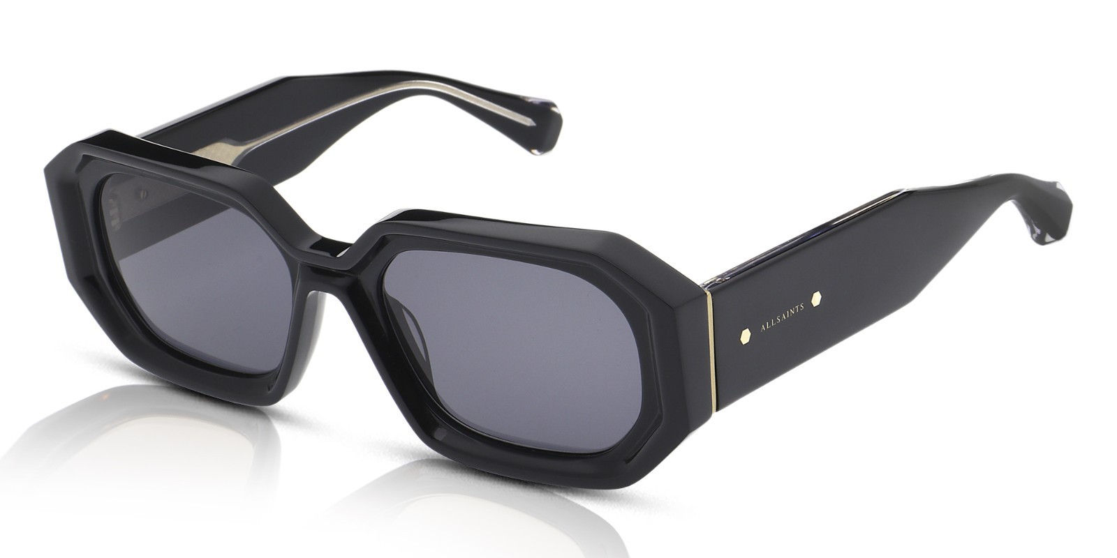 AllSaints Sunglasses Women's Joanie ALS5013 001 Gloss Black/Grey