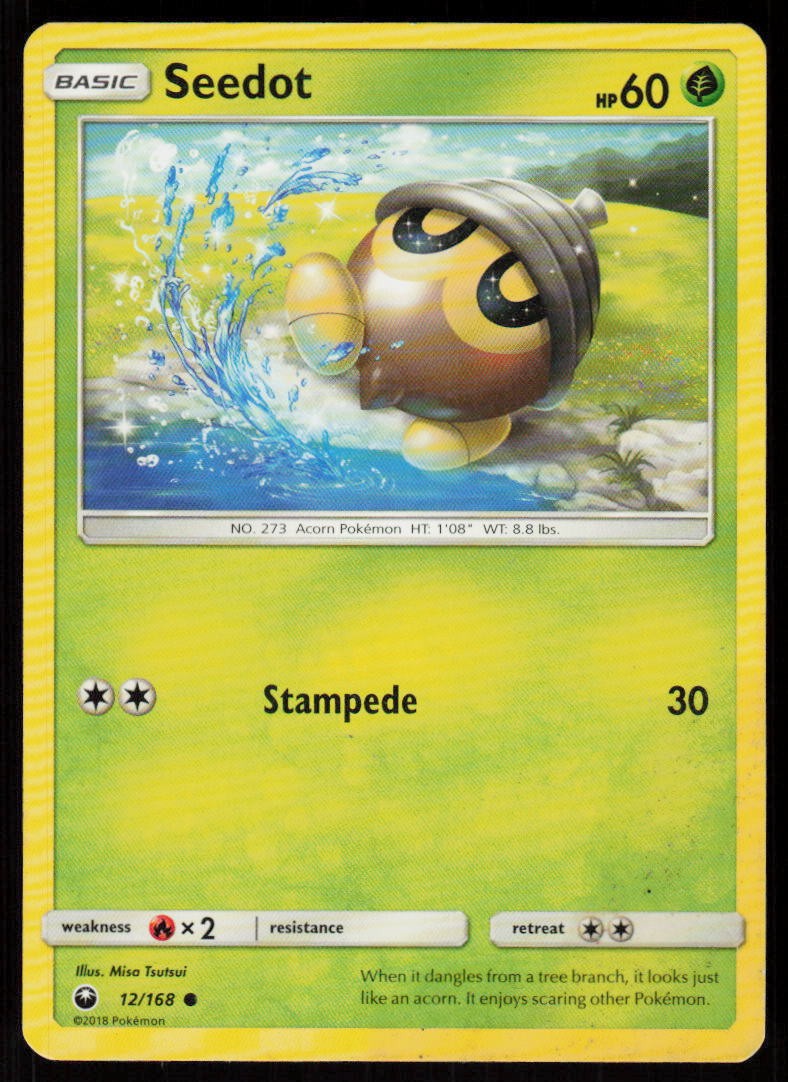 Seedot 12/168 Common Celestial Storm Pokemon Near Mint