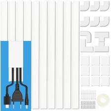 157in Paintable Cord Cover Raceway Kit  TV Cable Concealer Wire Hider