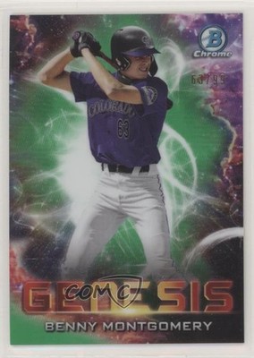 2021 Bowman Draft Genesis Green Refractor 63/99 Benny Montgomery #GNS-7 5h0