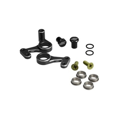 Rc10 Aluminium Lenkglocke - Kurbel Set - Schwarz