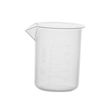  Plastic Beaker, 50ml - Polypropylene Plastic - Raised Graduations, Tapered 