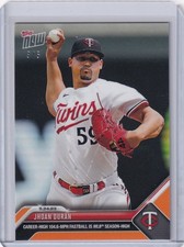 2023 TOPPS NOW PARALLEL #341 JHOAN DURAN MINNESOTA TWINS 3/5