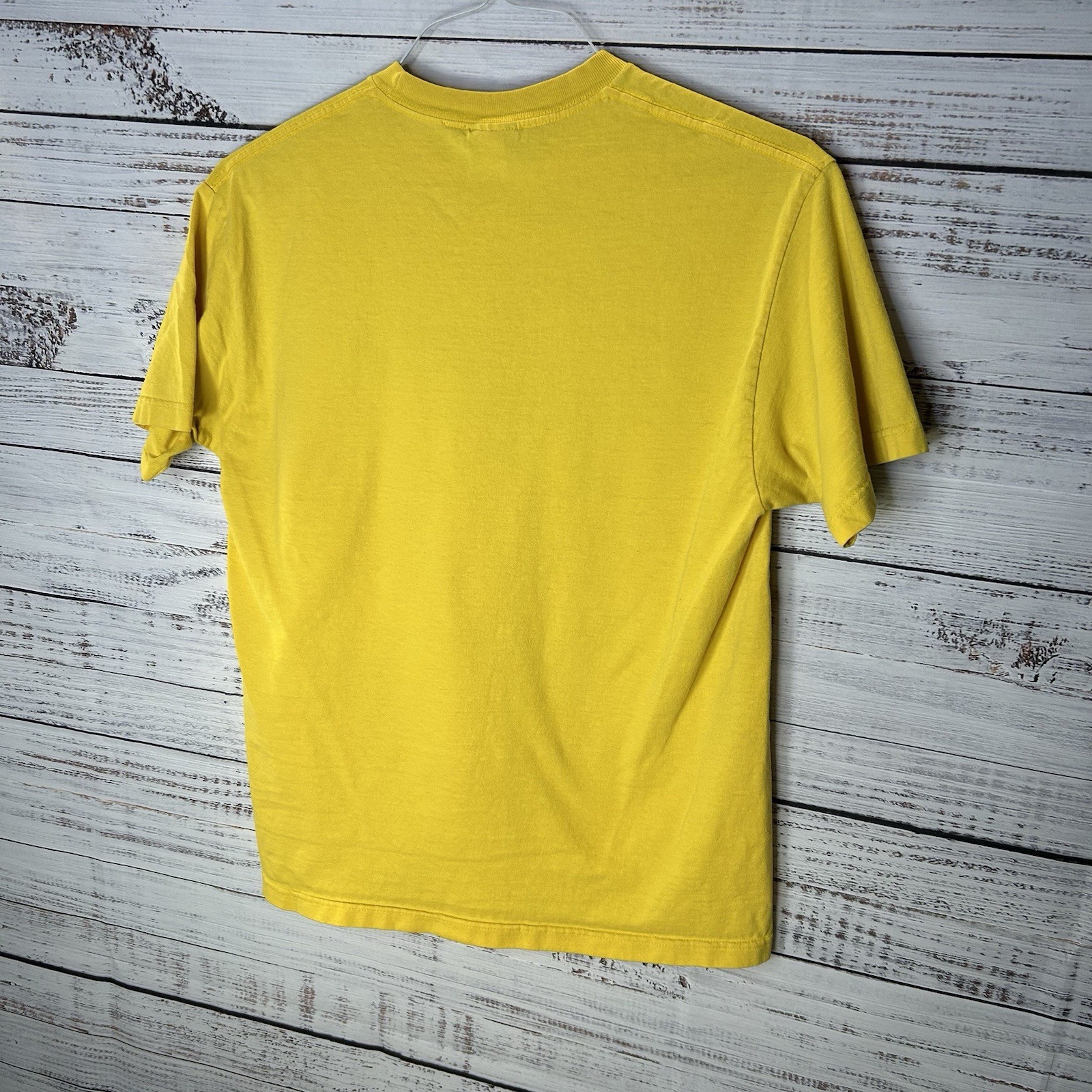 Vintage 90s Golds Gym Weightlifting Lifting Graphic T-Shirt Yellow Men’s Large