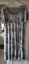 Wunderschönes Gudrun Sjöden Kleid In Gr. XL, Hellgrau Mit Blumen