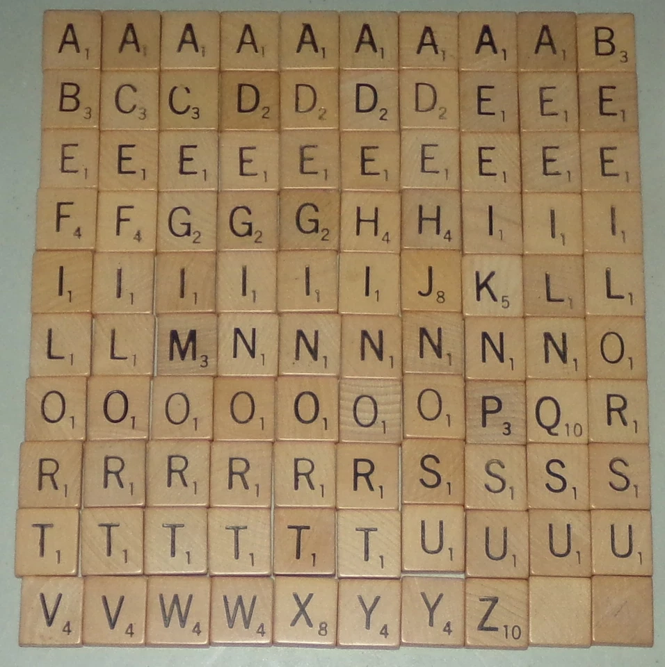455 Wooden Genuine Scrabble Letters Tiles Mixed Lot Wood Arts & Crafts Jewelry - Image 3 of 4