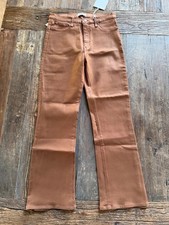 Pistola Lennon High Rise Crop Boot Jeans - Size 30 Coated Saddle -Cognac NWT