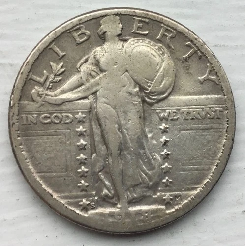 1918 S Standing Liberty Quarter. NO RESERVE Look