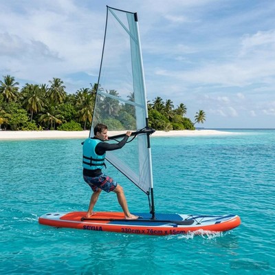 Aufblasbares SUP-Board mit Segel PVC Paddleboard Stand-Up Outdoor Ozean vidaXL