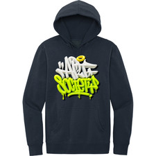 NEW Art Society 3D GRAFFITI DRIP NEW NAVY Hoodie SMALL-4XLARGE MADE IN USA