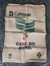 Vtg Ally Coffee Cafe's Do Brasil Coffee Bean Bag Cafebras
