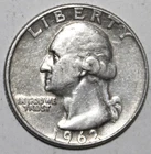 1962-D Washington Quarter - 90% Silver - Extra Fine - #0443EA