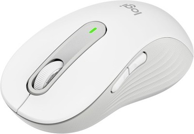 Logitech Signature M650 L Kabellose Maus - für große Hände, Leise Klicks, Weiß