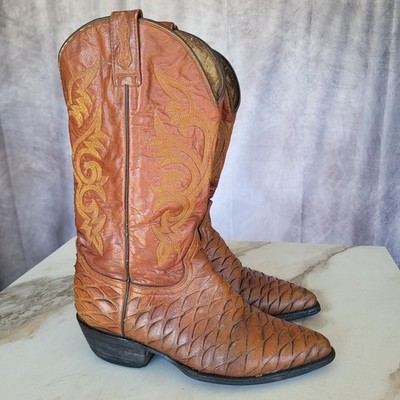 El General Size 7 Imitation Ant Eater Western Cowboy Boots Men's Brown