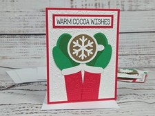 Merry Christmas Greeting Card Kit 34 Lot of 4, Handmade, Warm Cocoa Wishes 