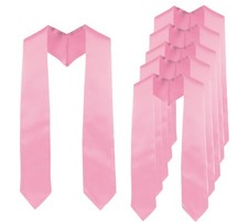 6 Pieces Unisex Graduation Stole Blank Graduation Sash Plain Grad Stole, 72 I...