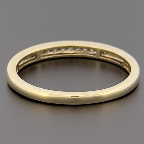 9ct Yellow Gold Diamond Eternity Band Ring Size O Hallmarked - Picture 4 of 10