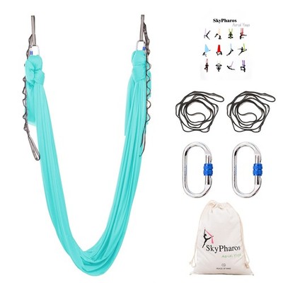 5.5 Yards Aerial Silks Yoga Swing Set - Aerial Yoga Hammock Kit Anti-Gravity ...