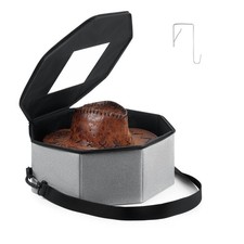 Hat Storage Box, Hardboard Support Cowboy Hat Box with CrushProof  Dustproof...