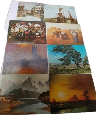 Complete Set Of 8. Vtg Conoco Gasoline Customer Appr. Fine Art Prints 10'' x 8'' 