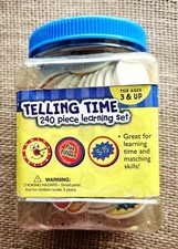Vintage 1999 170pc Learning Playground Telling Time Learning Set Plastic Chips