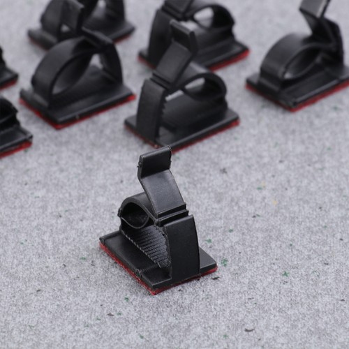100 piezas Clip de cableado Clips de cable adhesivos automáticos Gestión de cables para cables - Imagen 3 de 11