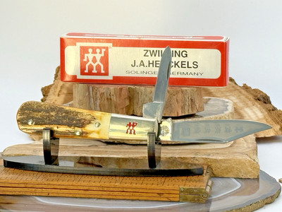 ZWILLING J.A. HENCKELS Solingen Germany Stag Barlow 2 blade--1263.26