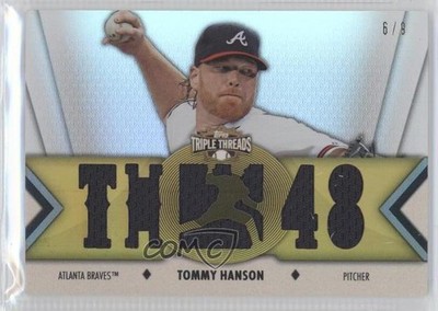2012 Topps Triple Threads Relics Gold 6/9 Tommy Hanson #TTR-18 g6w