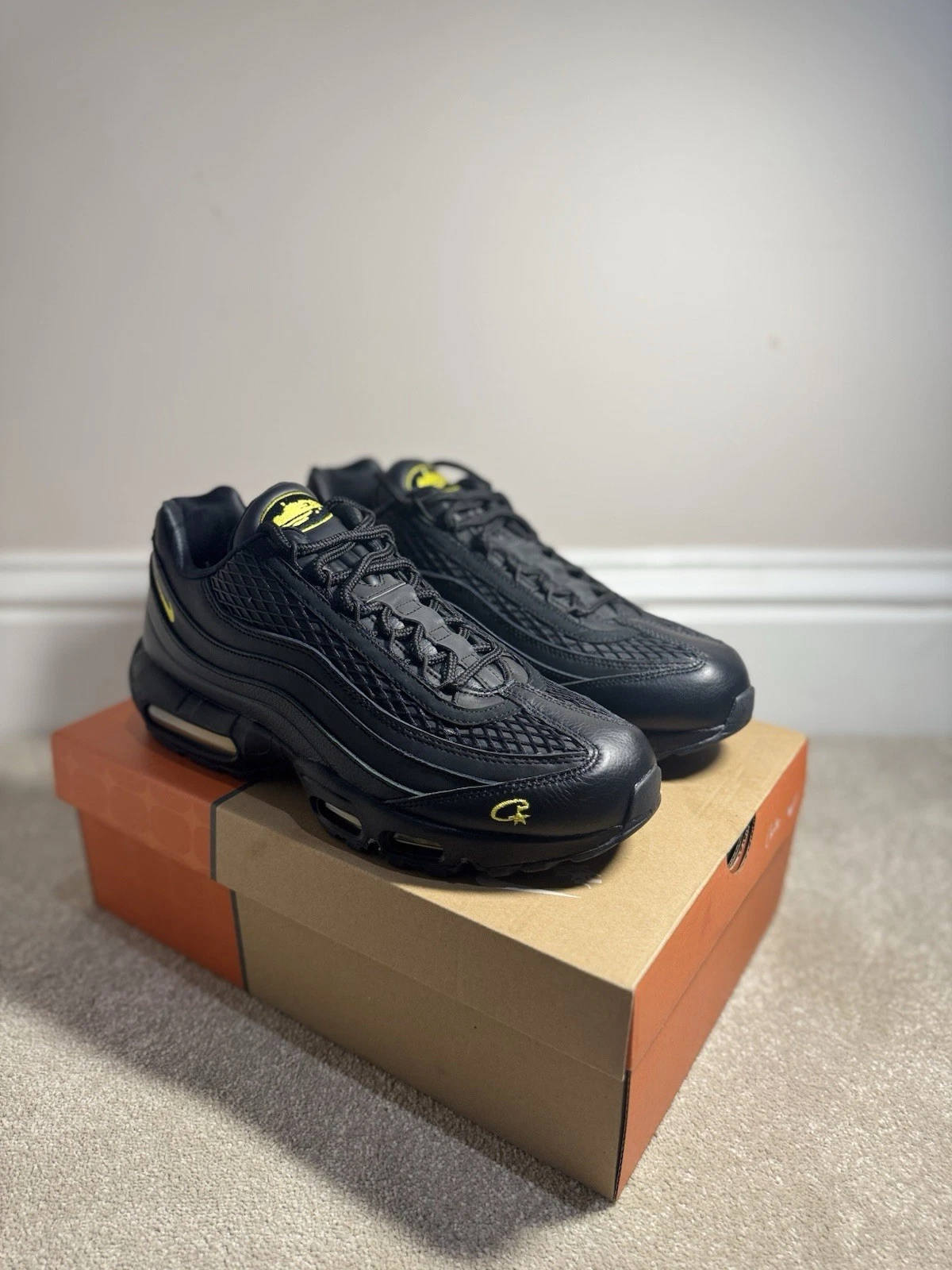 Nike Corteiz CRTZ Air Max 95 Honey Black UK 10 US 11 + borsa tote esclusiva ?