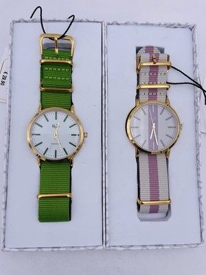 Paar Unisex Uhren H2X Er/Sie PxL4-x4 39mm vergoldet sehr reduziert neu
