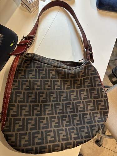 FENDI Zucca FF Oyster In Brown