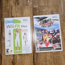 Nintendo Wii Fit Plus and Kart Racer Game With Manuals Lot of 2
