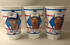 3x Vintage 1988 BLEU JAYS HEINZ DAVE STIEB/TOM HENKE 16 OZ. MELAMINE CUPS